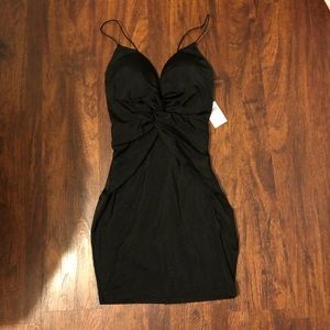 Charlotte Russe Plunge Stretchy Twist Dress